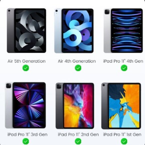 🎁Free w/Purchase🎁 OYEEICE Smart Folio Keyboard Case for iPad 10.9" - Black - Picture 3 of 9